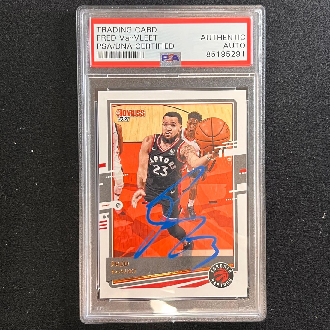 2019-20 Panini Donruss #9 Fred VanVleet Signed Card PSA Authenticated Raptors: 2019-20 Panini Donruss #9 Fred VanVleet Signed Card PSA Authenticated Raptors Own a piece of basketball history with this 2019-20 Panini Donruss #9 card signed by Fred VanVleet, a prominent player for