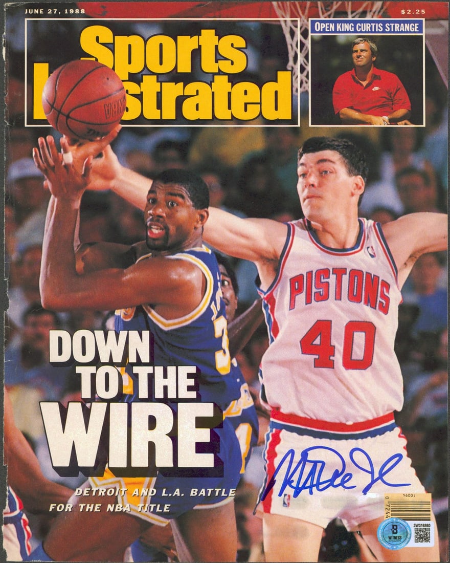 Magic Johnson Signed 1988 Sports Illustrated Cover Beckett Authenticated Lakers (1 of 2)