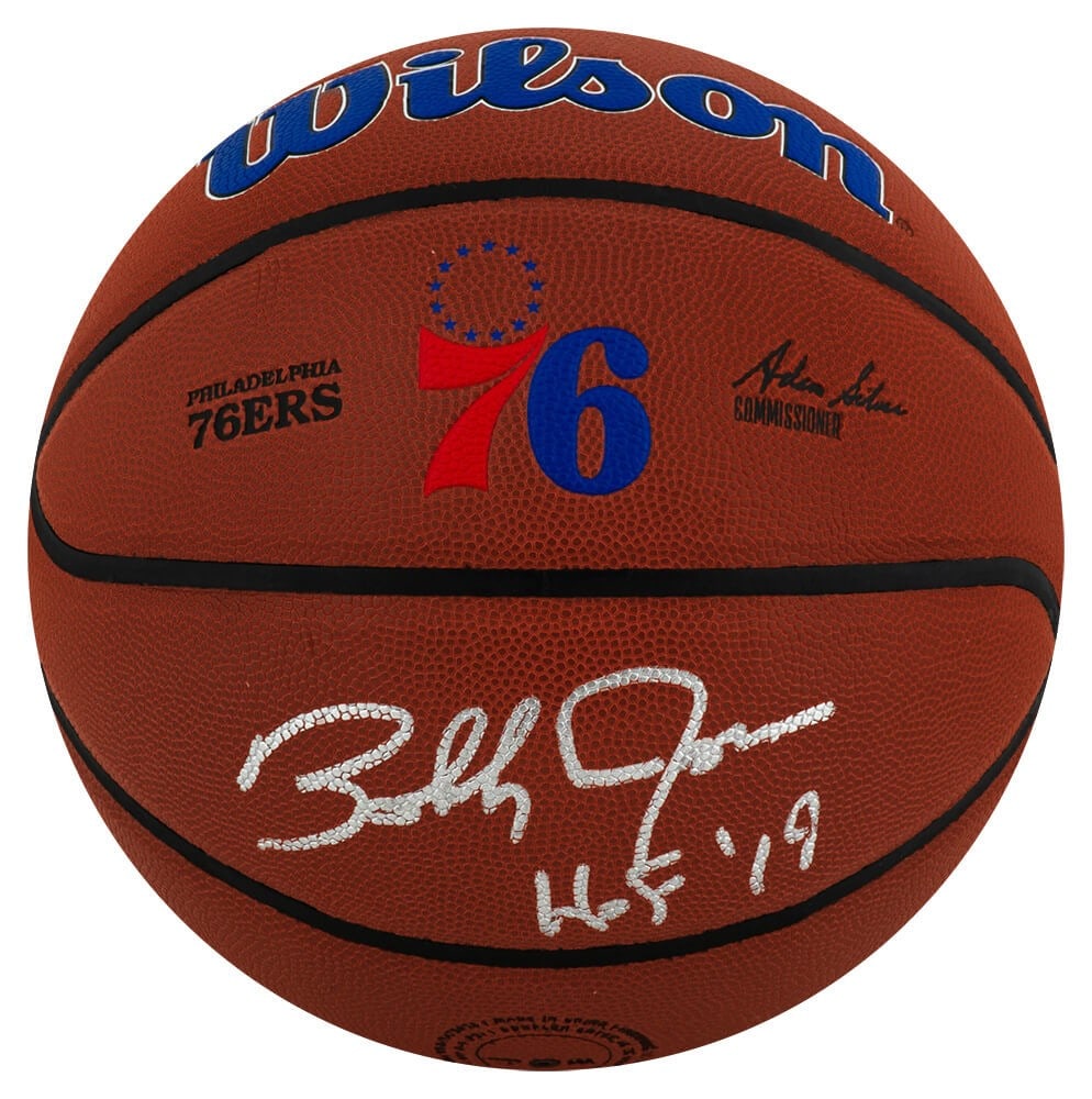 Bobby Jones Signed 76ers Wilson NBA Basketball HOF 19 COA (1 of 1)