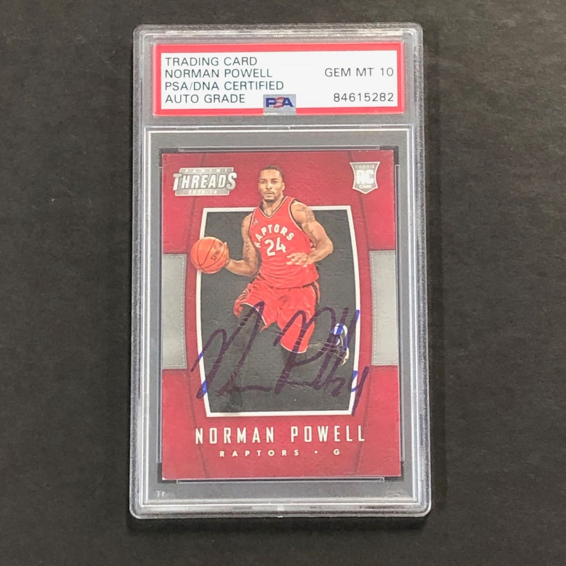 Norman Powell Rookie Autographed 2015-16 Threads Card PSA DNA Authenticated (1 of 2)