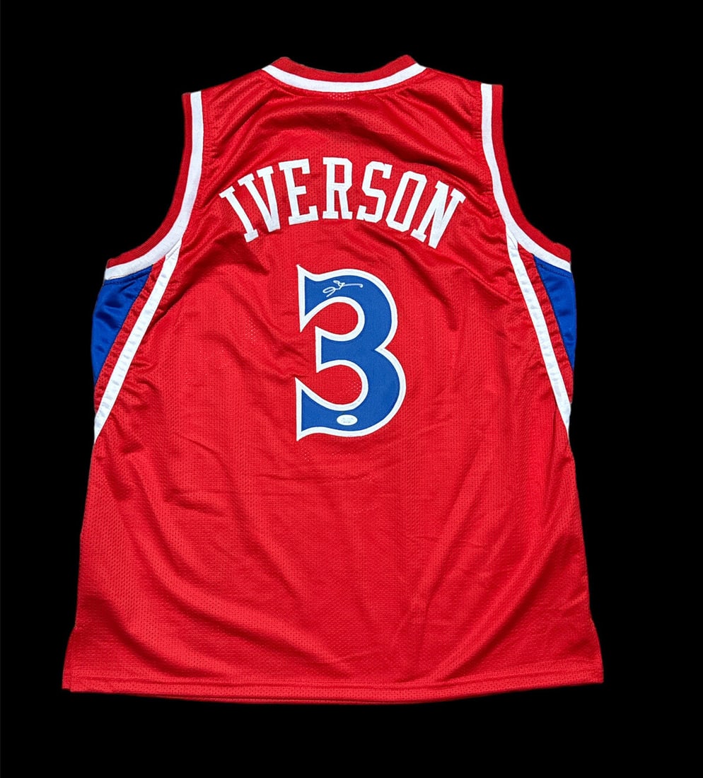 Allen Iverson signed Philadelphia 76ers custom jersey JSA certified (1 of 3)