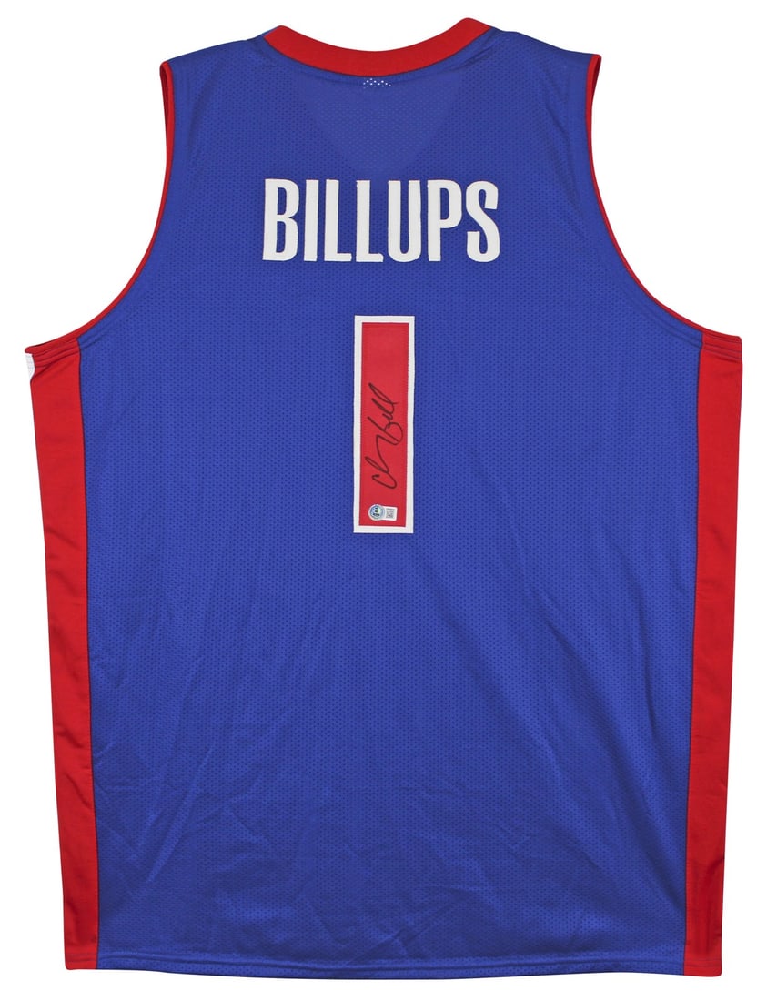 Chauncey Billups Signed Blue Jersey Detroit Pistons BAS Witnessed (1 of 3)