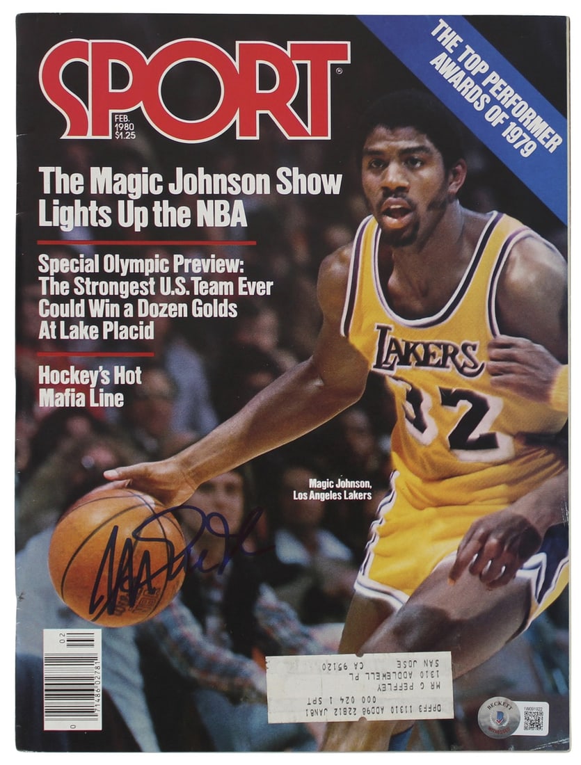Magic Johnson Signed February 1980 Lakers Sport Magazine BAS Authenticated: Magic Johnson Signed February 1980 Lakers Sport Magazine BAS Authenticated This authentic February 1980 Sport Magazine is personally signed by Magic Johnson of the Los Angeles Lakers. The signature is