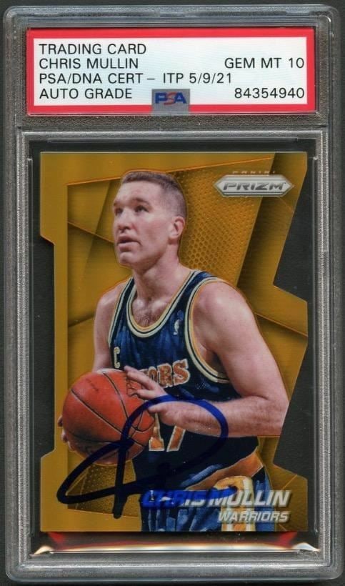 2014-15 Prizm Orange Die-Cut #244 Chris Mullin Autographed Card PSA/DNA Authenticated: 2014-15 Prizm Orange Die-Cut #244 Chris Mullin Autographed Card PSA/DNA Authenticated This 2014-15 Prizm Orange Die-Cut #244 card features the signature of basketball legend Chris Mullin. The autograp