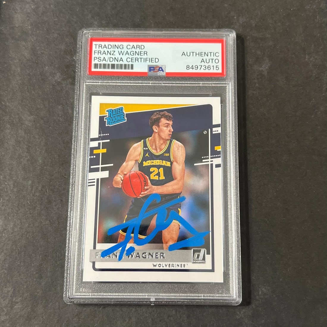 2021 Donruss Rated Rookie Franz Wagner Signed Card PSA Authenticated (1 of 2)