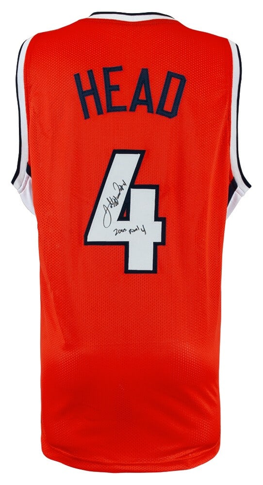 Luther Head Autographed Orange Illinois Custom Jersey With 2005 Final 4 Inscription (1 of 3)