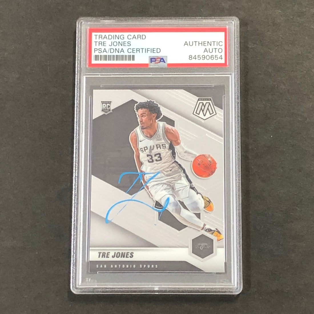 2020-21 Mosaic Basketball Tre Jones Signed Rookie Card PSA/DNA: 2020-21 Mosaic Basketball Tre Jones Signed Rookie Card PSA/DNA This listing features a 2020-21 Mosaic Basketball #243 rookie card signed by Tre Jones, the talented player from the San Antonio Spurs. T