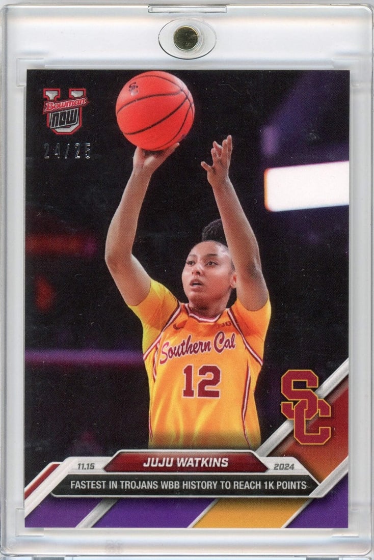 2024 Bowman U Now JuJu Watkins #11 Purple /25 USC Trojans Rookie Card (1 of 2)