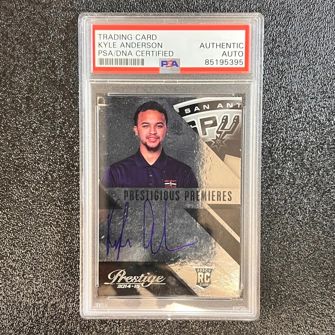 2014 Panini Kyle Anderson Signed Rookie Card PSA/DNA Spurs: 2014 Panini Kyle Anderson Signed Rookie Card PSA/DNA Spurs This is a 2014 Panini #PP-KA rookie card featuring the signature of Kyle Anderson, who is known for his time with the San Antonio Spurs. The 