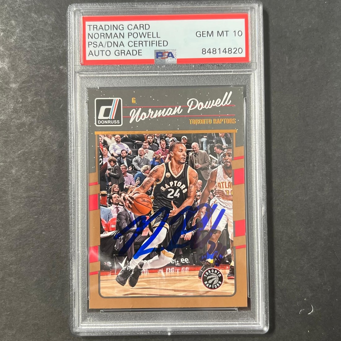 2016-17 Panini-Donruss #109 Norman Powell Signed Card PSA/DNA Raptor: 2016-17 Panini-Donruss #109 Norman Powell Signed Card PSA/DNA Raptor This is a 2016-17 Panini-Donruss #109 card featuring the signature of Norman Powell, a notable player for the Toronto Raptors. The 