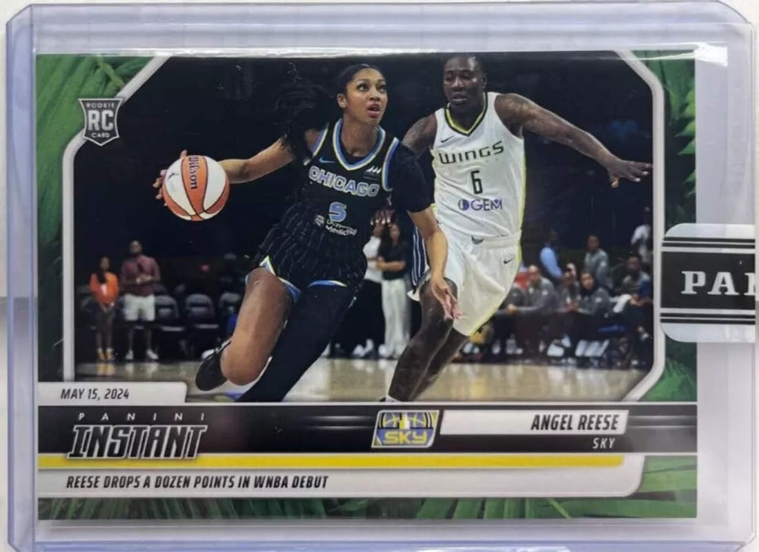 2024 Panini Instant WNBA Angel Reese #14 Jungle Rookie Card #/25 Graded Authentic: 2024 Panini Instant WNBA Angel Reese #14 Jungle Rookie Card #/25 Graded Authentic This is a 2024 Panini Instant WNBA Angel Reese #14 Jungle #/25 Rookie RC Basketball Card, featuring the talented Angel
