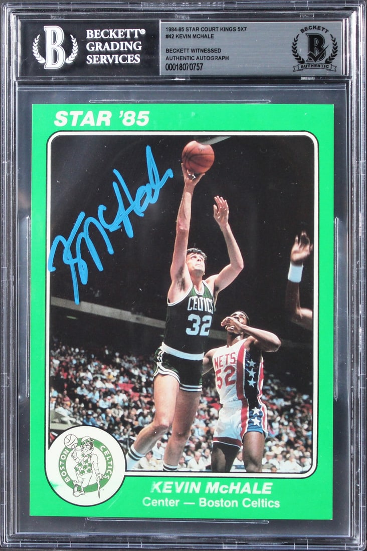 Kevin McHale Autographed 1984 Star Celtics Champs 5x7 Card Beckett Authenticated (1 of 2)