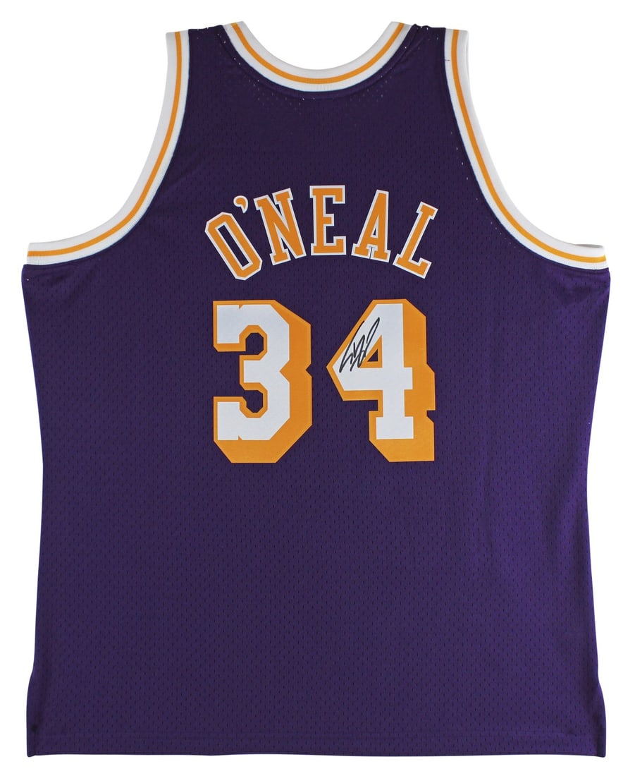 Shaquille O'Neal Signed Purple Mitchell & Ness 1996-97 Jersey BAS Authenticated: Shaquille O'Neal Signed Purple Mitchell & Ness 1996-97 Jersey BAS Authenticated This authentic Purple Mitchell & Ness 1996-97 Throwback Hardwood Classics Swingman Jersey features the legendary Shaquil