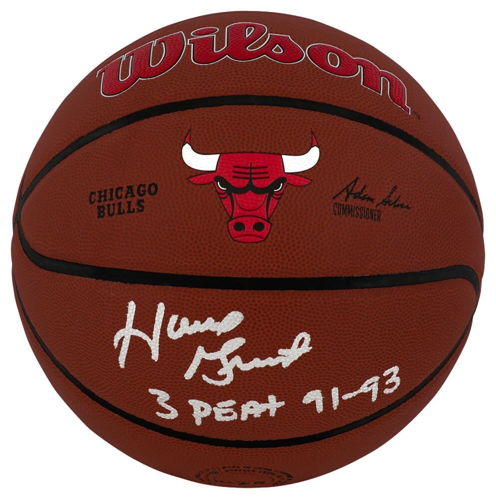 Wilson NBA Basketball Signed by Horace Grant with 3-Peat Inscription and COA (1 of 1)