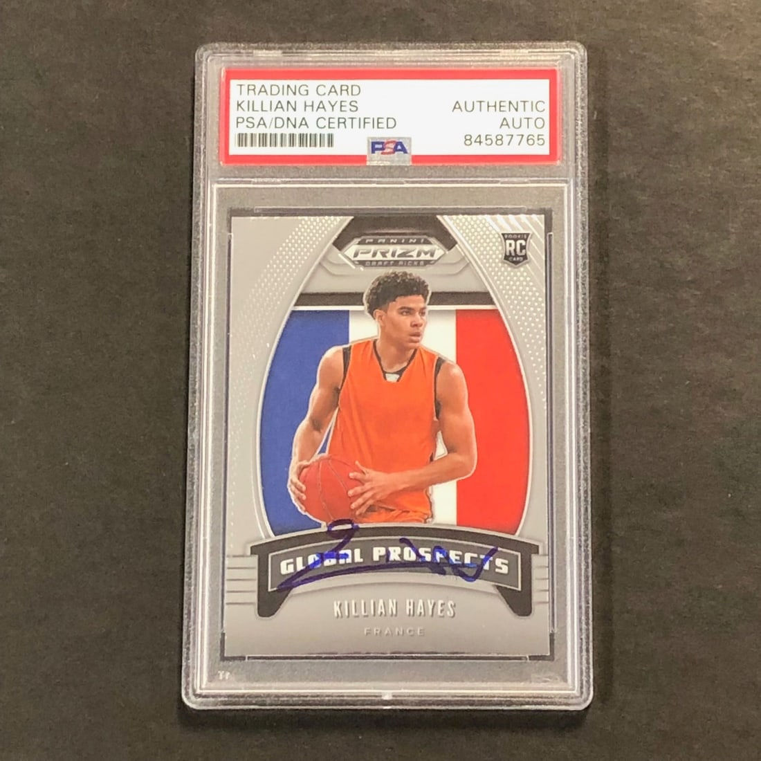 2020-21 Panini Prizm #96 Killian Hayes Signed Card PSA Authenticated (1 of 2)