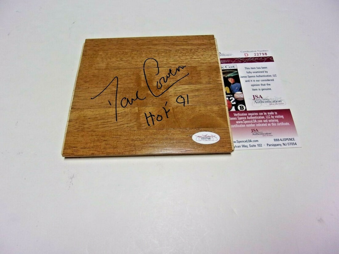 Signed Dave Cowens Celtics 6x6 Original Floorboard With JSA COA: Signed Dave Cowens Celtics 6x6 Original Floorboard With JSA COA This is a pre-owned 6x6 floorboard signed by Dave Cowens of the Boston Celtics. The item is an original piece from the United States and