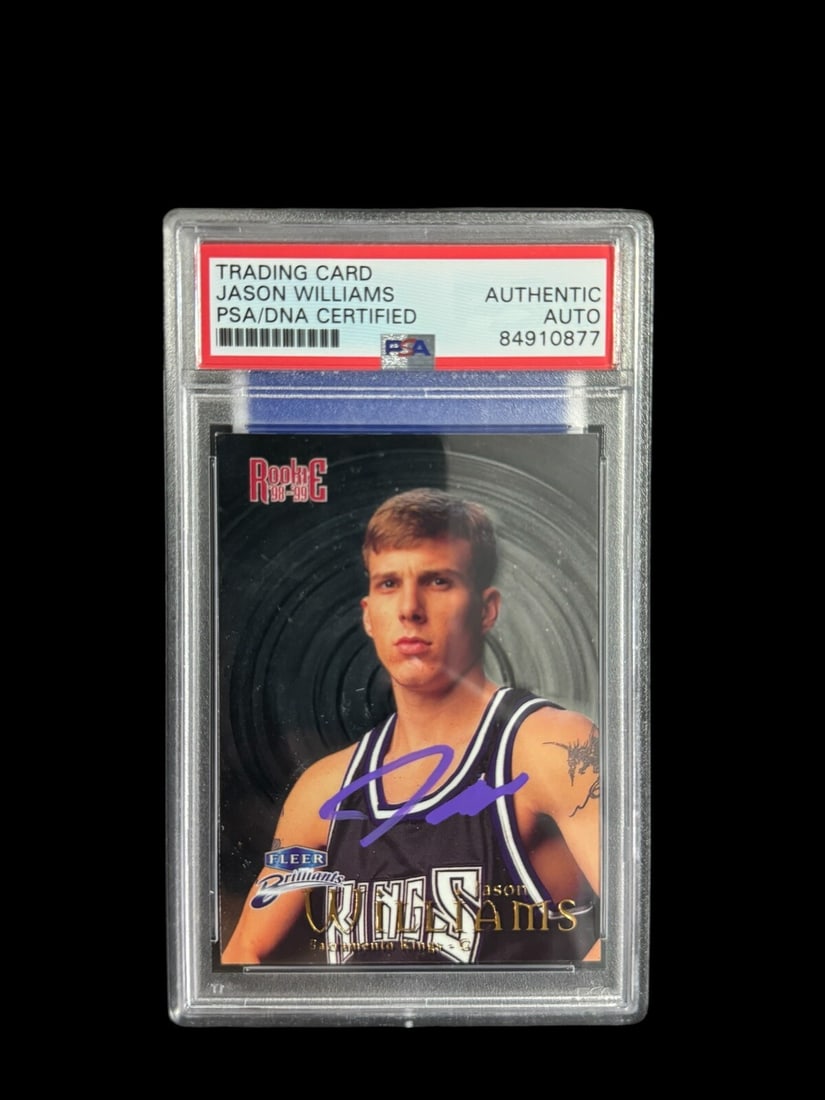 PSA Authenticated Jason Williams 1998-99 Fleer Brillants Kings Auto Card 107 (1 of 1)