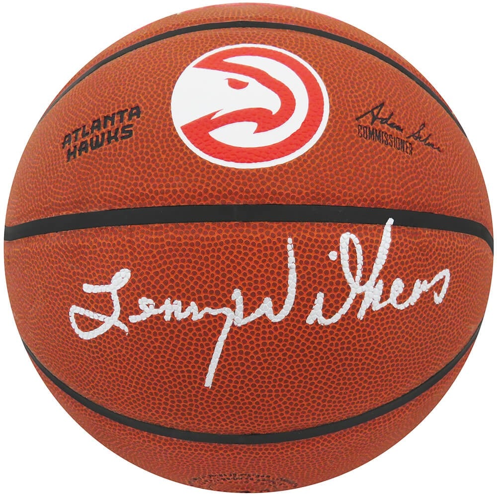 Lenny Wilkens Signed Wilson Atlanta Hawks NBA Basketball with COA: Lenny Wilkens Signed Wilson Atlanta Hawks NBA Basketball with COA Celebrate basketball history with this Lenny Wilkens signed Wilson Atlanta Hawks logo NBA basketball. This original piece features the