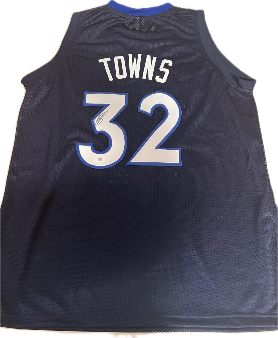 PSA DNA Karl Anthony Towns Autographed Timberwolves Basketball Jersey (1 of 2)