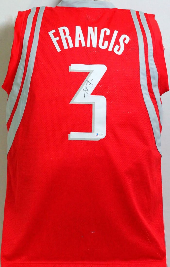 Steve Francis Autographed Houston Rockets Jersey Beckett Witness (1 of 7)