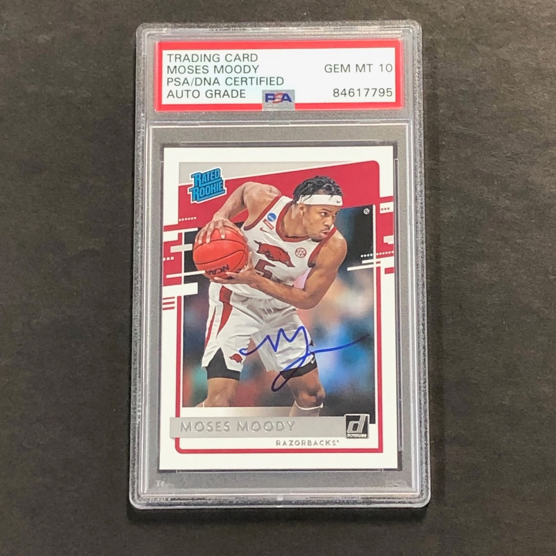 Moses Moody Signed 2021-22 Chronicles Draft Picks Card PSA 10 Auto Authenticated (1 of 2)
