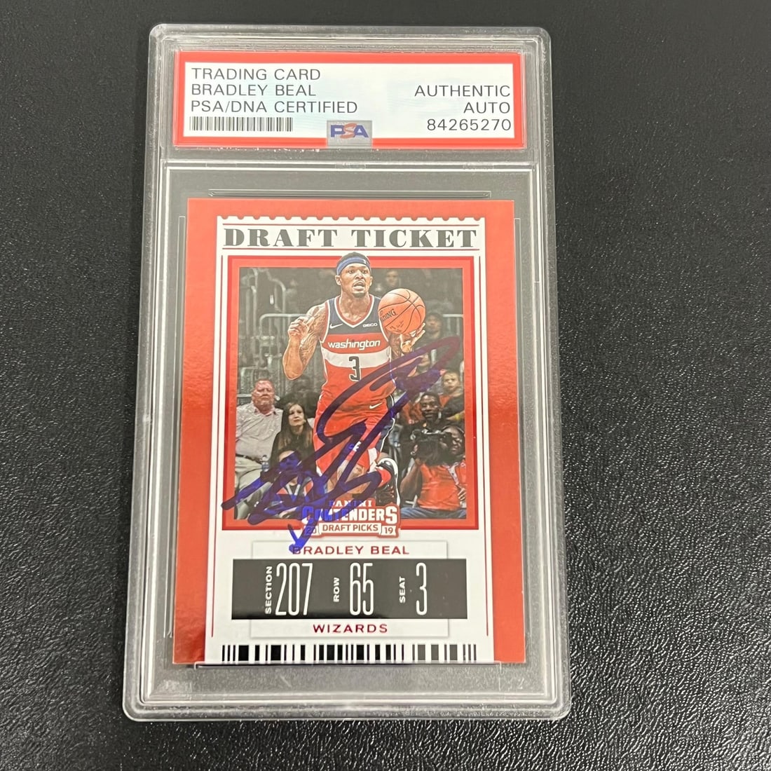 2019 Panini Contenders #5 Bradley Beal Signed Card PSA Authenticated (1 of 2)