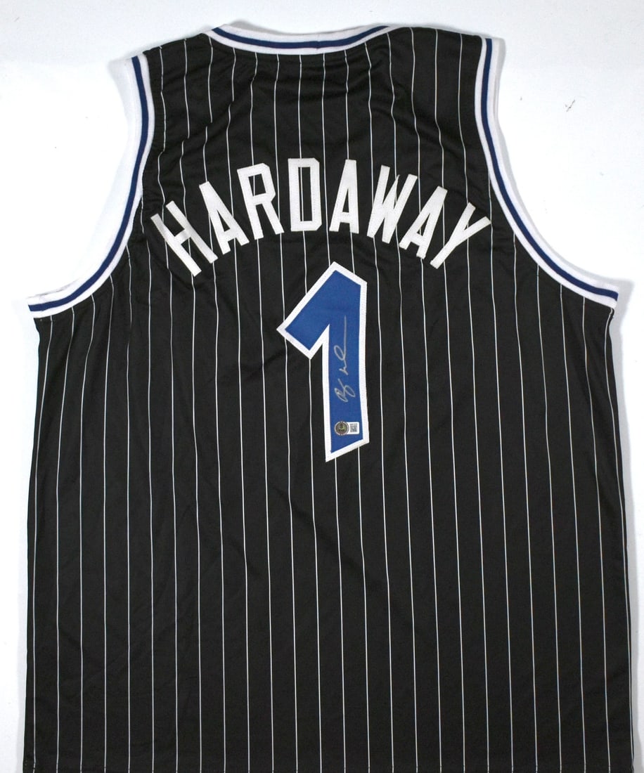 Penny Hardaway Signed Black Orlando Magic Jersey With Beckett W Authentication: Penny Hardaway Signed Black Orlando Magic Jersey With Beckett W Authentication This black pro style jersey is autographed by Penny Hardaway and features a Beckett W hologram for authentication. Repres
