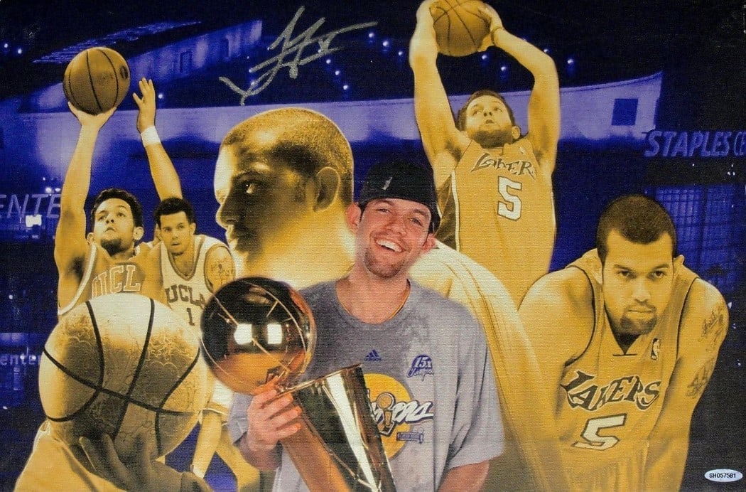 Jordan Farmar Autographed 22x32 Canvas Lakers Collage Upper Deck Authenticated (1 of 4)
