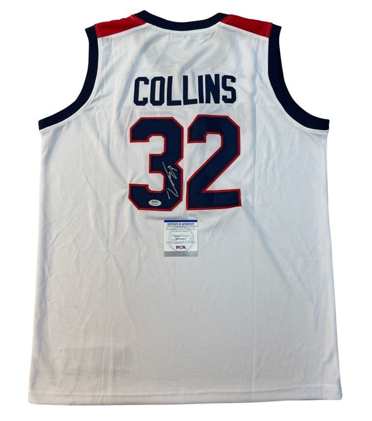 Zach Collins Autographed Jersey PSA/DNA Gonzaga Bulldogs Basketball: Zach Collins Autographed Jersey PSA/DNA Gonzaga Bulldogs Basketball This authentic jersey features a stitched design and is autographed by Zach Collins, a former player for the Gonzaga Bulldogs and cu