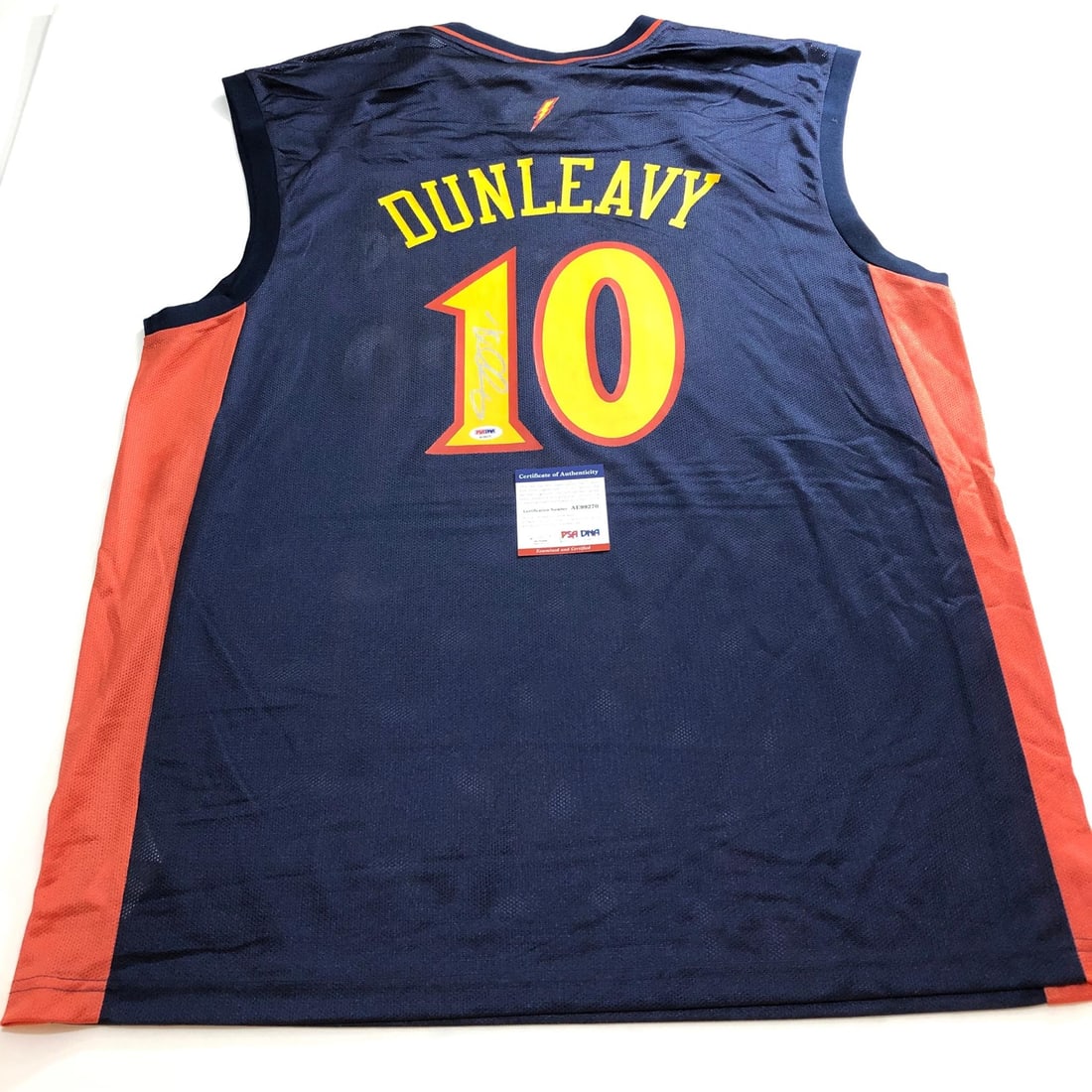 Mike Dunleavy Autographed Jersey PSA/DNA Golden State Warriors: Mike Dunleavy Autographed Jersey PSA/DNA Golden State Warriors This is an original autographed jersey by Mike Dunleavy, who is well-known for his time with the Golden State Warriors. The jersey featur