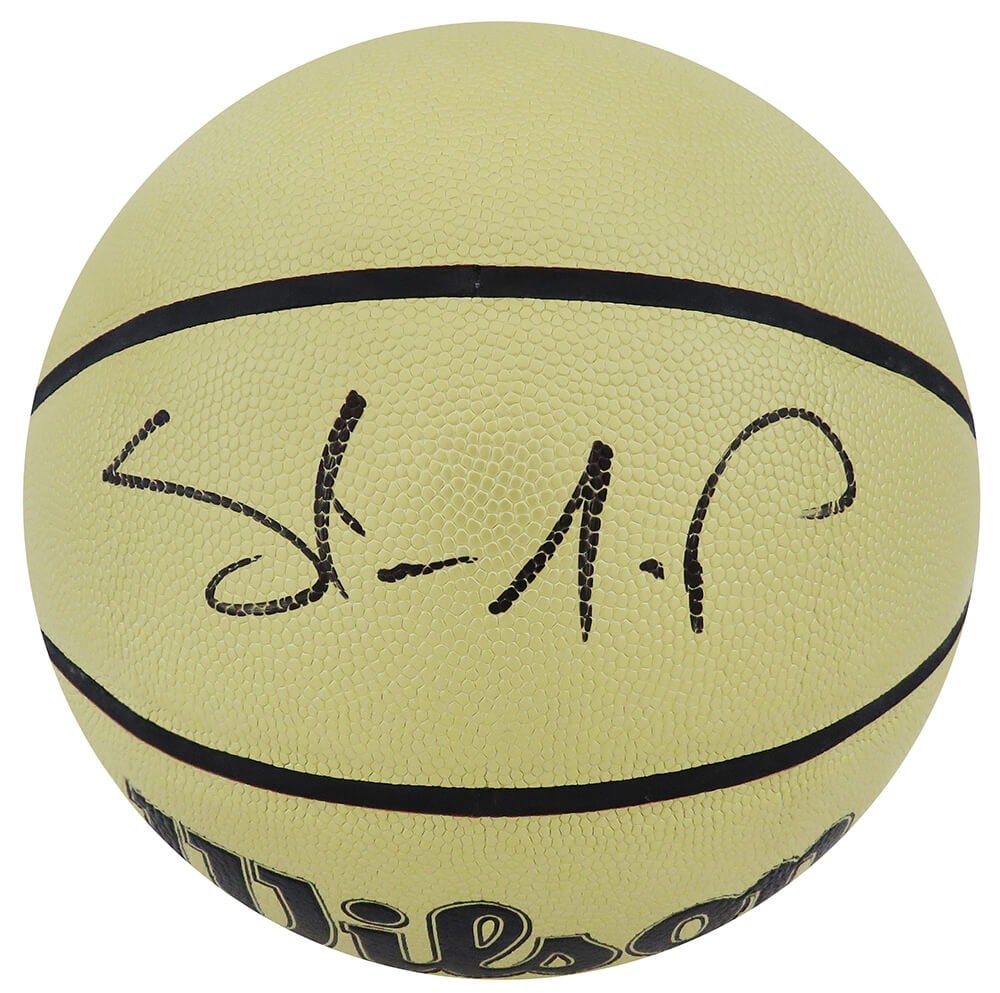 Shawn Kemp Signed Wilson Gold NBA Basketball with COA (1 of 1)