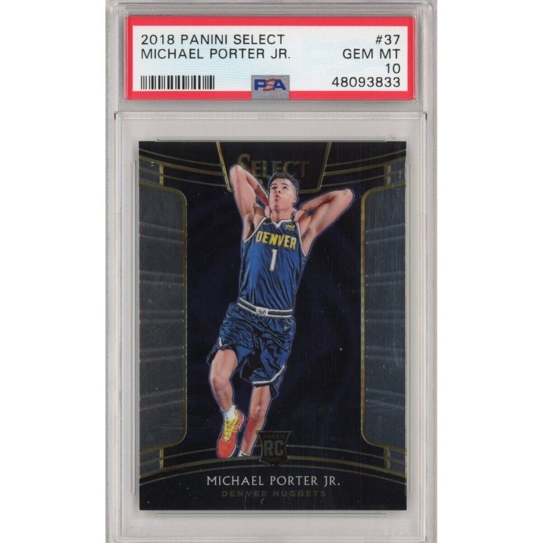 2018-19 Panini Select Michael Porter Jr Rookie Card PSA 10 Mint #37 (1 of 2)