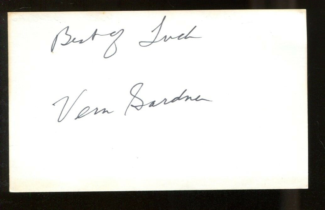 Vern Gardner Autographed 3x5 Index Card Warriors Utah Utes Basketball (1 of 2)