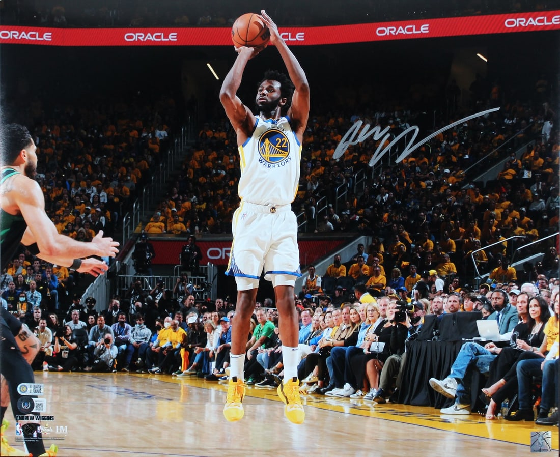 Andrew Wiggins Autographed 16x20 Warriors Jumpshot Photo BAS Witnessed (1 of 1)