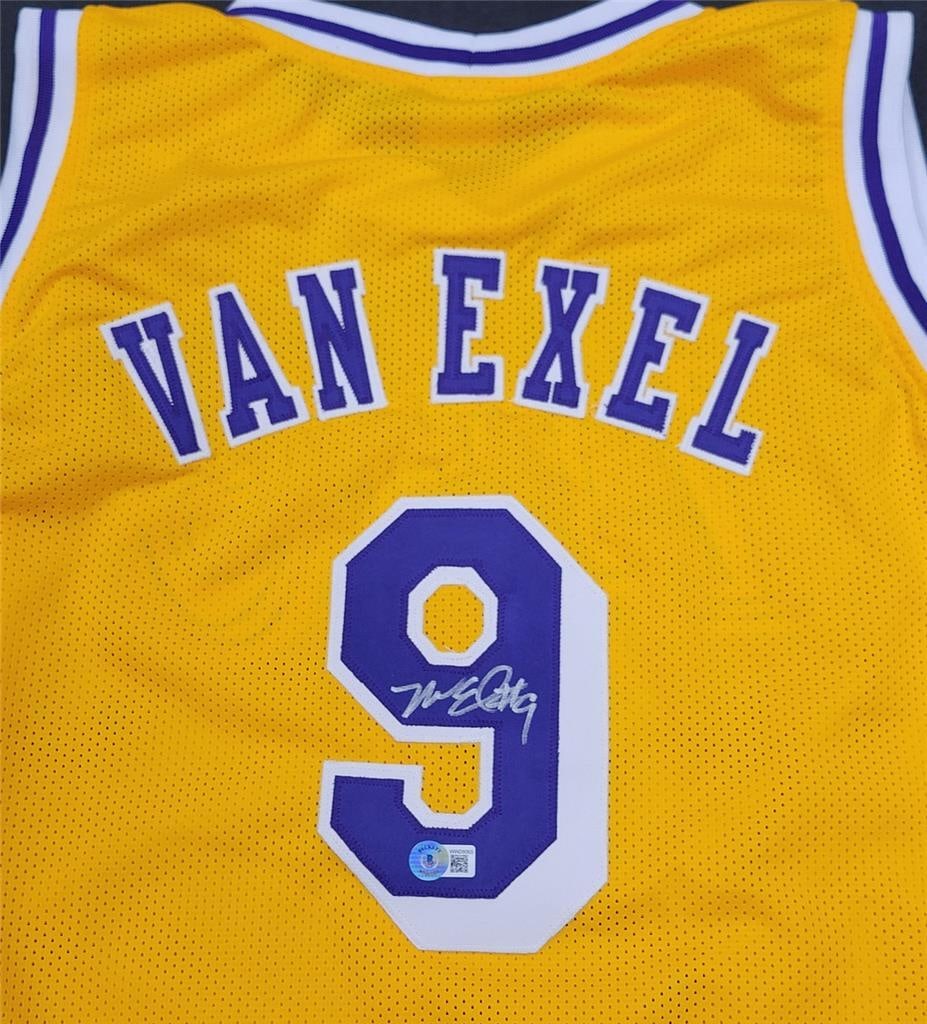 Nick Van Exel Autographed Lakers Jersey Beckett BAS Authenticated: Nick Van Exel Autographed Lakers Jersey Beckett BAS Authenticated Celebrate the legacy of basketball with this authentic Los Angeles Lakers jersey signed by Nick Van Exel. This pre-owned jersey showca