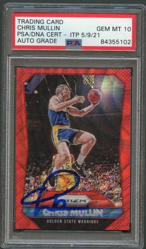 2015-16 PRIZM RUBY RED WAVE #273 Chris Mullin Signed PSA 10 Card: 2015-16 PRIZM RUBY RED WAVE #273 Chris Mullin Signed PSA 10 Card This listing features a 2015-16 PRIZM RUBY RED WAVE #273 basketball card signed by the legendary Chris Mullin. The autograph has been a