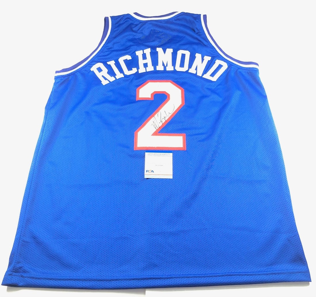 Mitch Richmond PSA DNA autographed Sacramento Kings basketball jersey: Mitch Richmond PSA DNA autographed Sacramento Kings basketball jersey This is an original Sacramento Kings jersey autographed by Mitch Richmond, a notable player in NBA history. The autograph has been