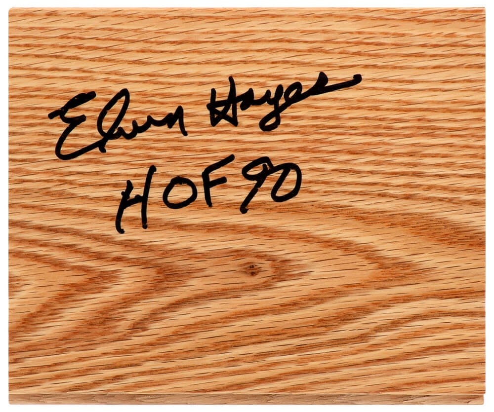 Elvin Hayes Signed 5x6 Floor Piece HOF 90 COA: Elvin Hayes Signed 5x6 Floor Piece HOF 90 COA Elvin Hayes Signed 5x6 Floor Piece HOF 90 COA Celebrate the legacy of basketball legend Elvin Hayes with this unique signed 5x6 floor piece. This original