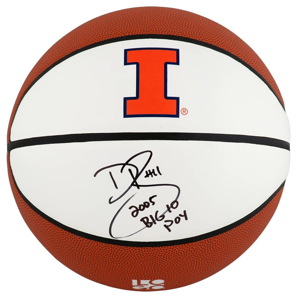 Illinois Fighting Illini Basketball Signed by Dee Brown with Big 10 POY Inscription COA (1 of 1)