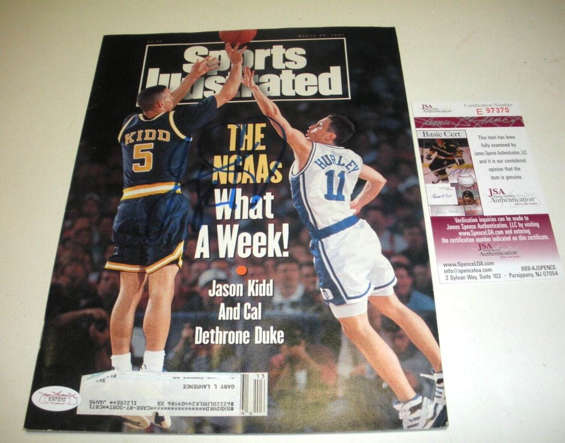 Signed Sports Illustrated Magazine Jason Kidd JSA COA California Bears Nets (1 of 1)