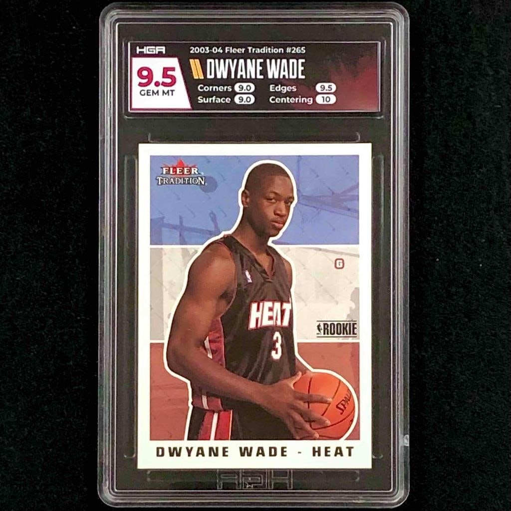 2003-04 Fleer Tradition Dwyane Wade RC #265 HGA 9.5 Gem Mint Miami Heat (1 of 2)