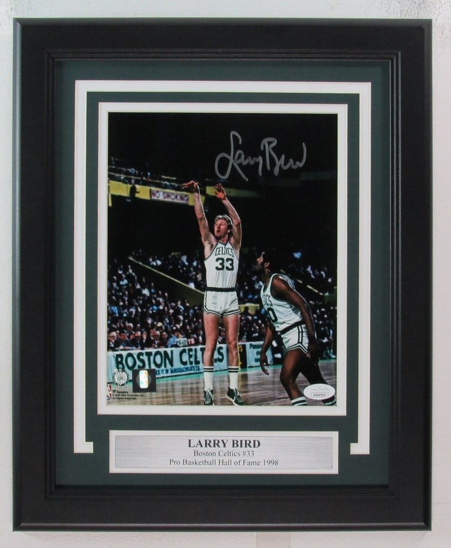 Larry Bird Signed 8x10 Photo Framed Boston Celtics JSA Authenticated (1 of 3)