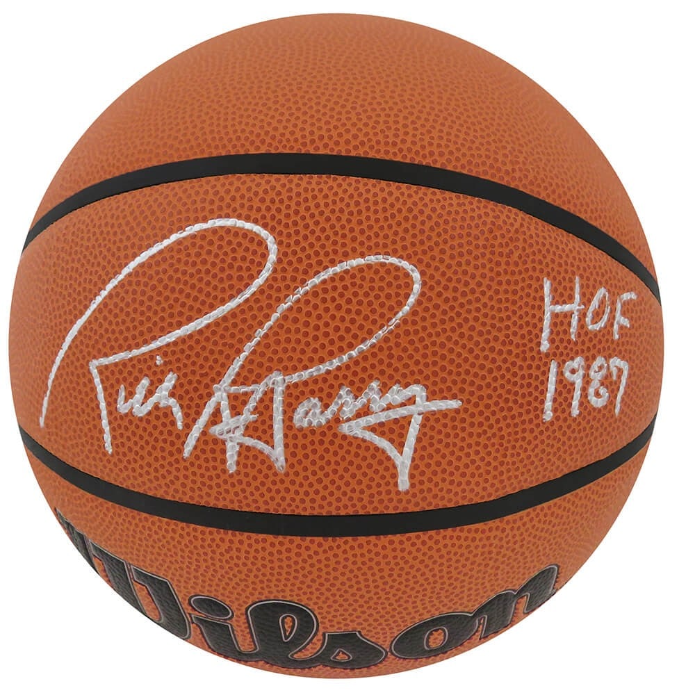 Rick Barry Signed Wilson NBA Basketball HOF 1987 with COA (1 of 1)