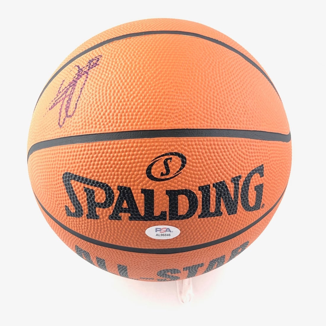 PSA DNA authenticated J.J. Taylor signed NBA basketball (1 of 3)