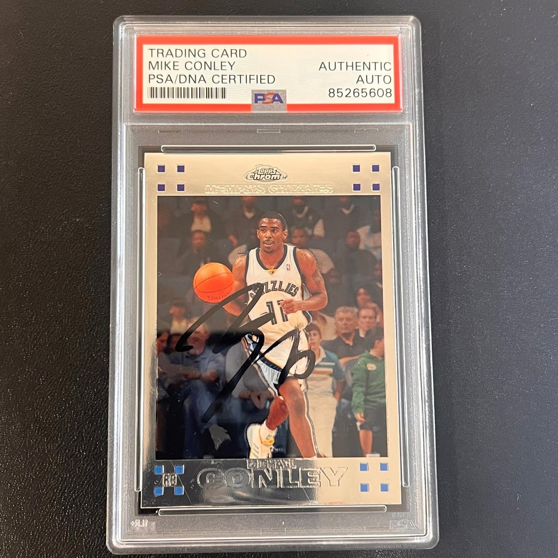 2007-08 Topps Chrome #111 Mike Conley Signed Card PSA Authenticated Grizzlies (1 of 2)