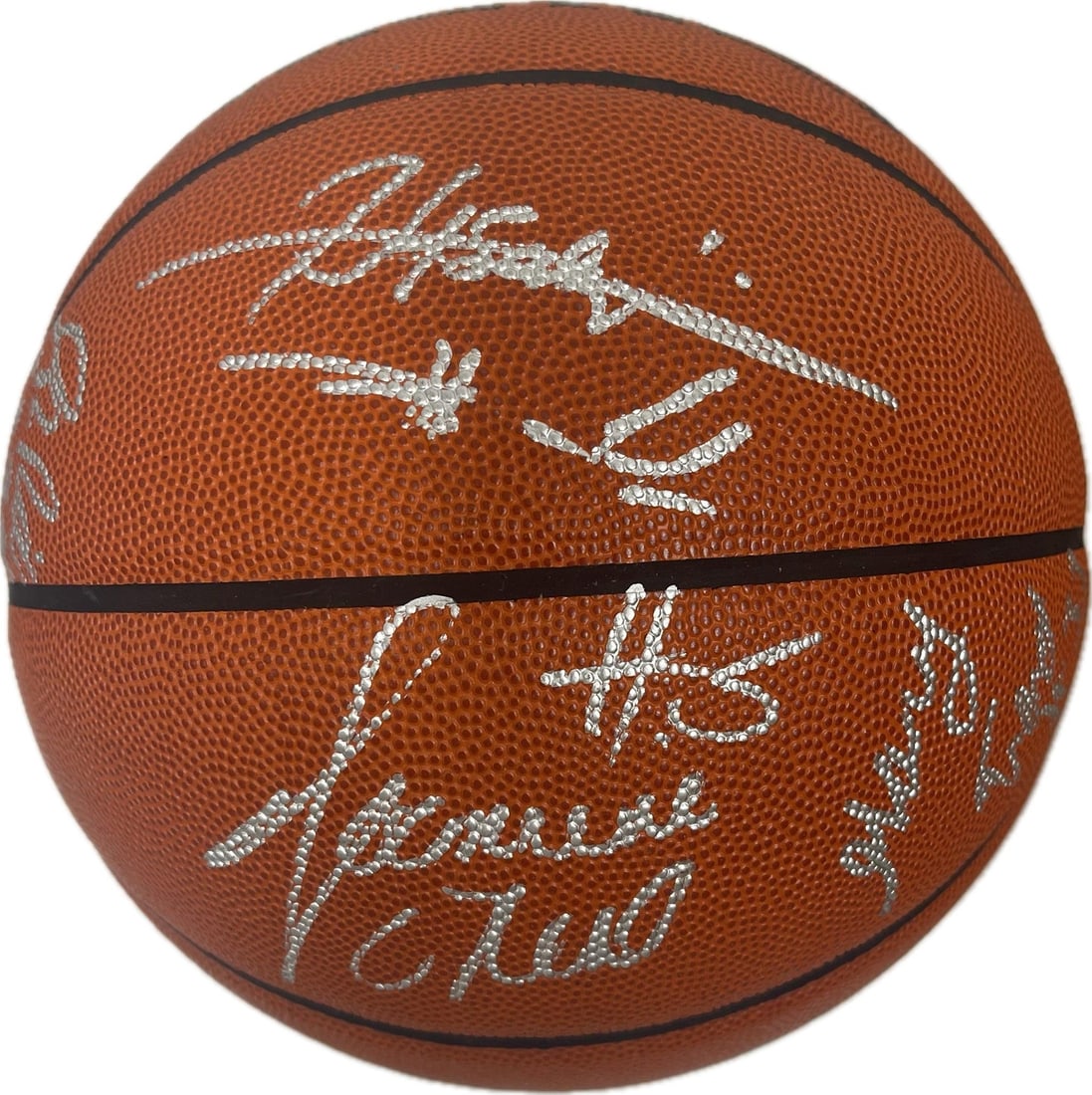 Spalding 1997 Portland Trailblazers team signed basketball PSA DNA: Spalding 1997 Portland Trailblazers team signed basketball PSA DNA This Spalding basketball features autographs from the 1997 Portland Trailblazers team. The signatures include notable players from th