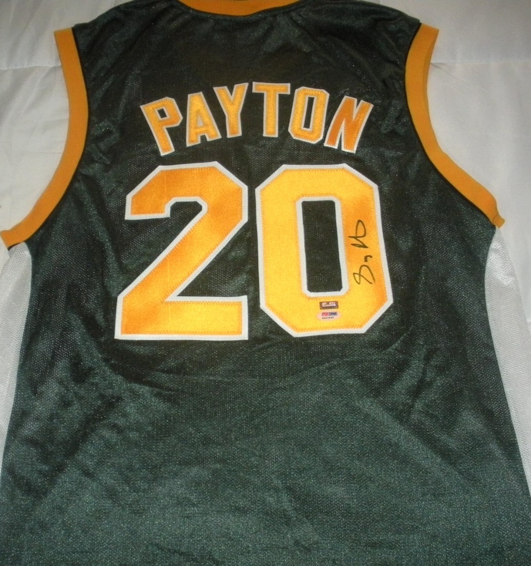Adidas Seattle Sonics Basketball Jersey Signed by Gary Payton with PSA DNA COA (1 of 2)