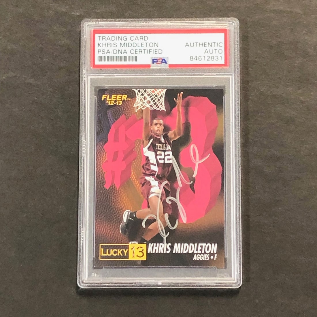 Khris Middleton Signed 2012-13 Fleer Retro #9 Card PSA/DNA Authentic (1 of 2)