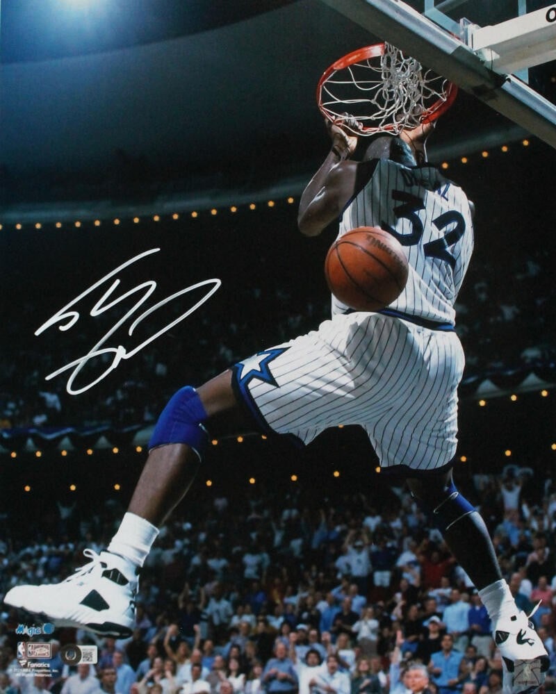 Shaquille O Neal signed Orlando Magic 16x20 dunk photo Beckett hologram (1 of 11)