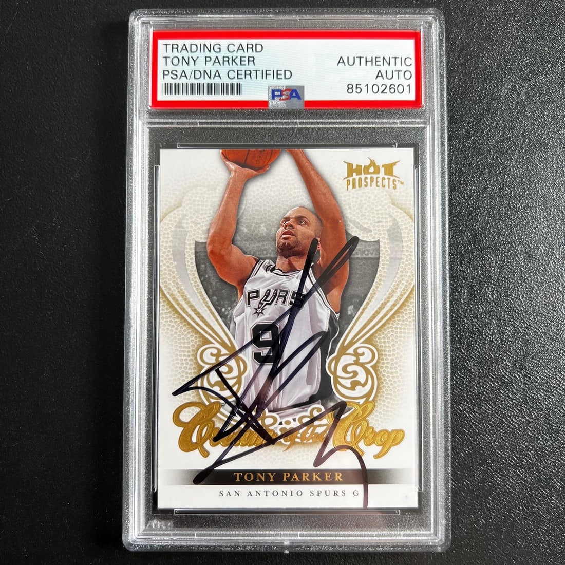 Tony Parker PSA DNA Autographed 2008 09 Fleer Hot Prospects Card #CC-6 (1 of 2)